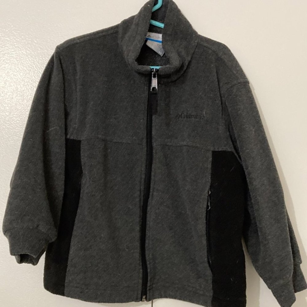 Columbia Gray Black Fleece Jacket 4-5